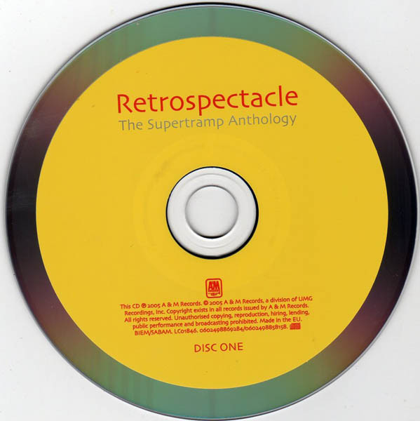 Supertramp  Retrospectacle; The Supertramp Anthology : CD1